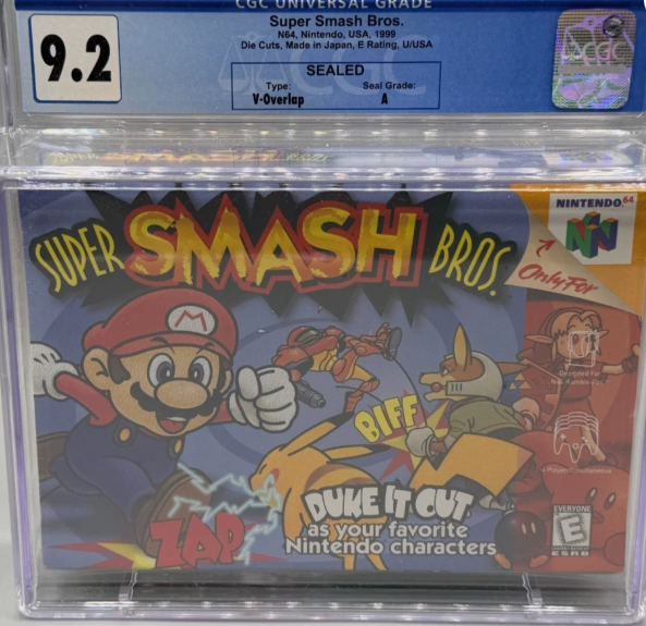 CGC 9.2 A Super Smash Bros Nintendo 64 N64 Factory Sealed New Not PSA